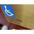 Número de l'habitació de l'hotel Ada Braille Plata de rètol